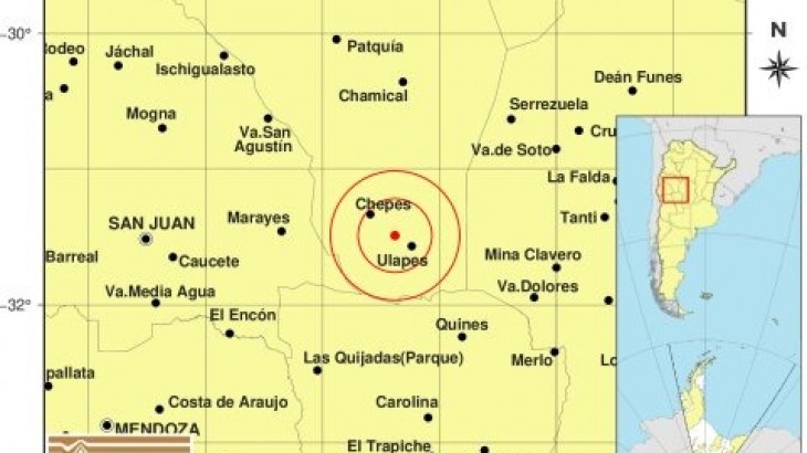 Fuerte sismo sacudió La Rioja y se sintió en Córdoba y San Luis